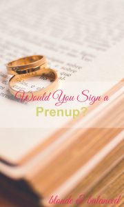 sign a prenup