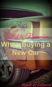  buying a new car